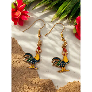 Hei Hei Rooster Moana Disney Charm Earrings Heihei